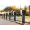 Park and guide barrier | 1.65 m, black with yellow reflectors, | made of PVC, 6 yellow reflector foils embedded, | 3 holes for screwing on